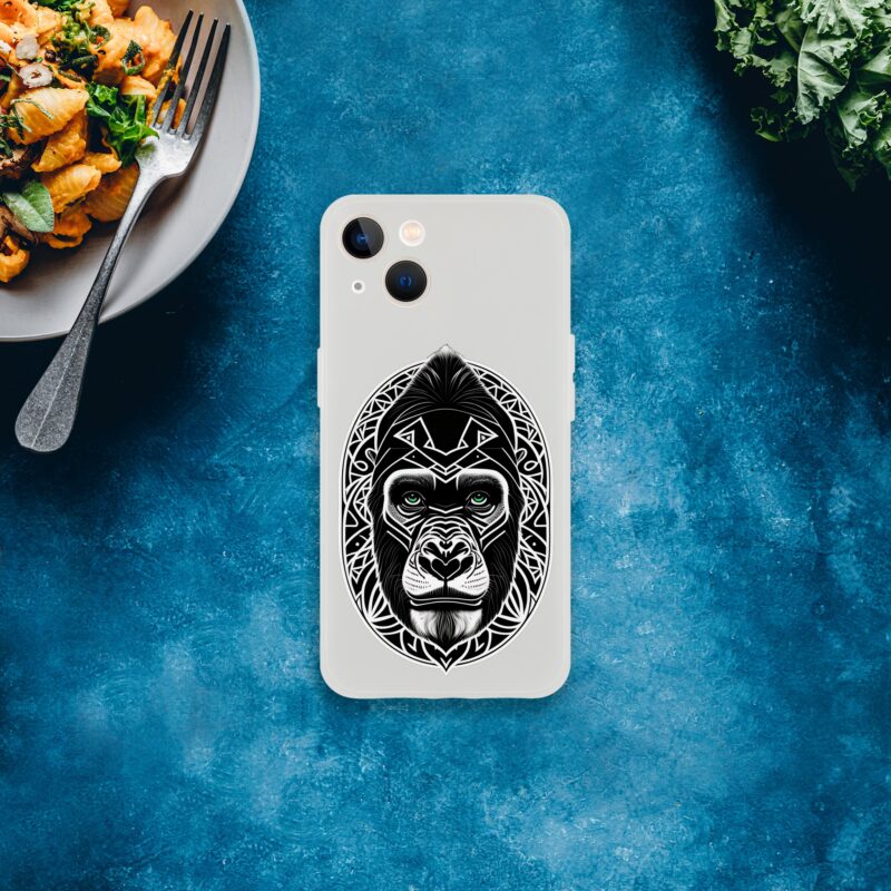 Cute Black Floral Chinese Ape Phone Case-Mate for iPhones - Outfits