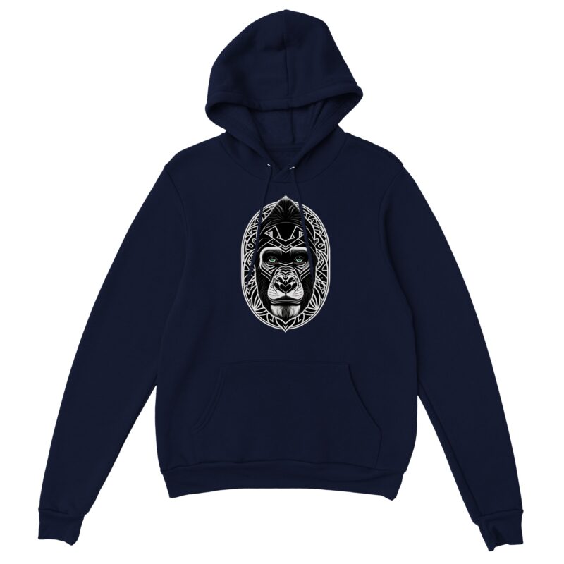 Brave Ape t-shirt full hand hoodies | Monkey full hand hoodies | Royal Navy color hoodies | Animal Lover Ape t-shirt - Outfits