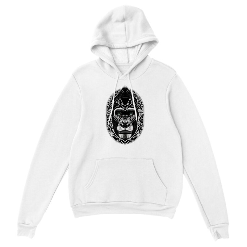 Brave Ape t-shirt full hand hoodies | Monkey full hand hoodies | Premium White color hoodies | Animal Lover Ape hoodies - Outfits