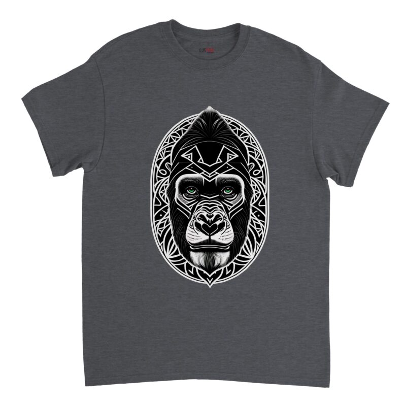 Brave Ape t-shirt | Monkey Lover t-shirts | Premium grey color t-shirts | Animal Lover Ape t-shirts - Outfits