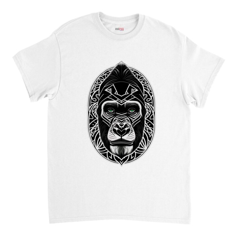 Brave Ape t-shirt | Monkey Lover t-shirts | Premium white color t-shirts | Animal Lover Ape t-shirts - Outfits